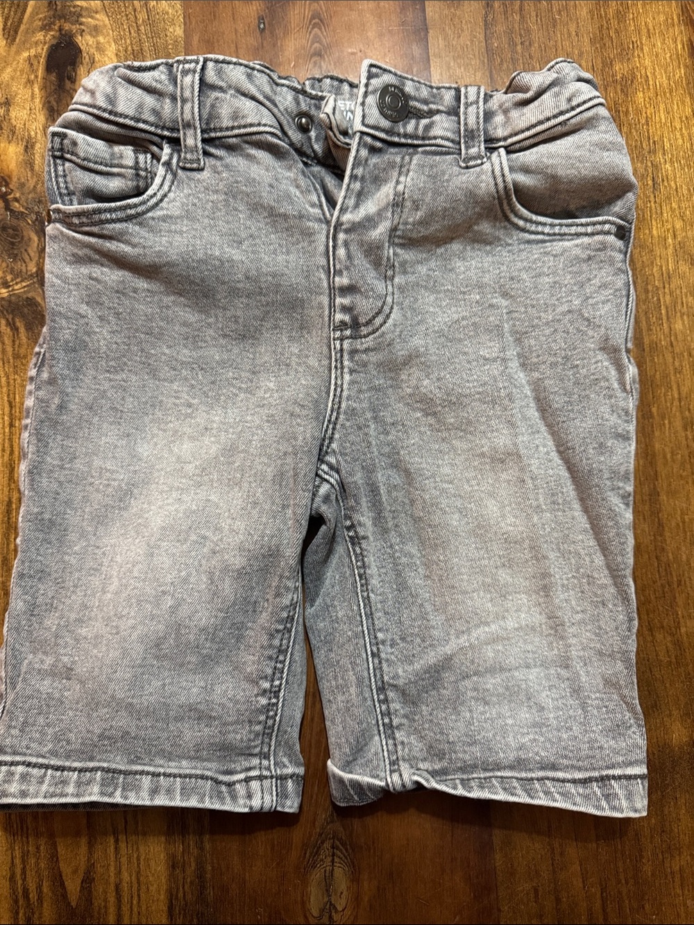 Denim&Co Gray Washed Denim Kids Shorts